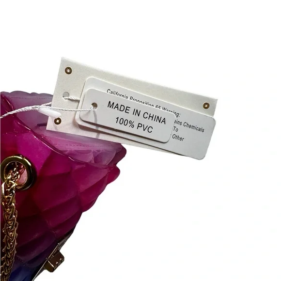 LE MIEL PVC JELLY PURSE QUILT EMBOSSED - Picture 4 of 8